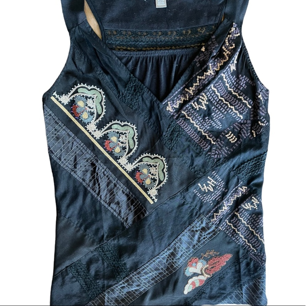 Embellished Tribal Sleeveless Top